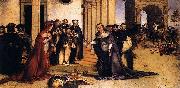 Lorenzo Lotto St Dominic Raises Napoleone Orsini oil on canvas